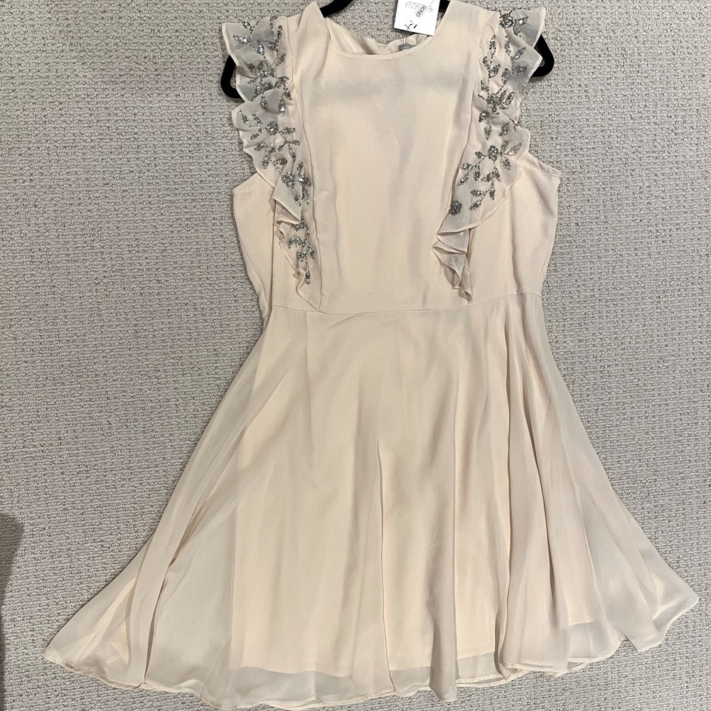 Blush/Nude flutter dress